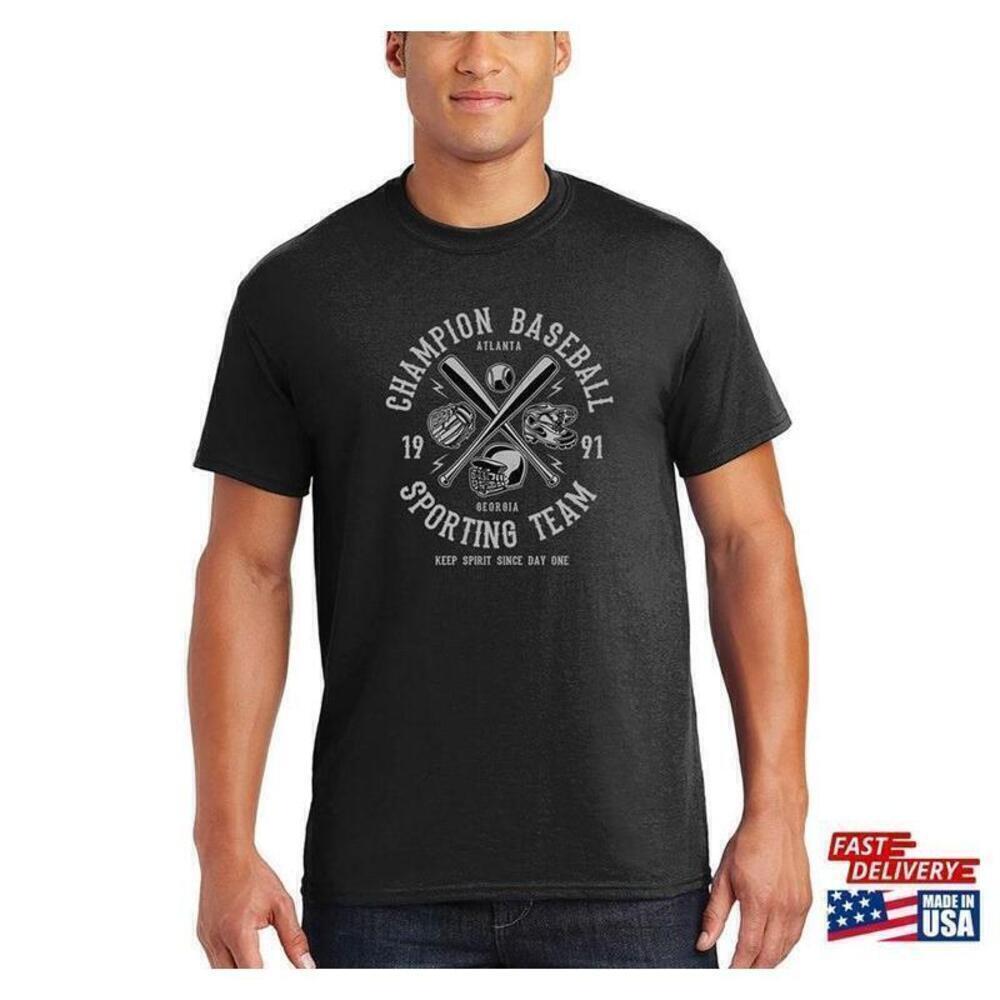 Champion Baseball Atlanta 1991 Sports Fan Graphic Unisex T-Shirt